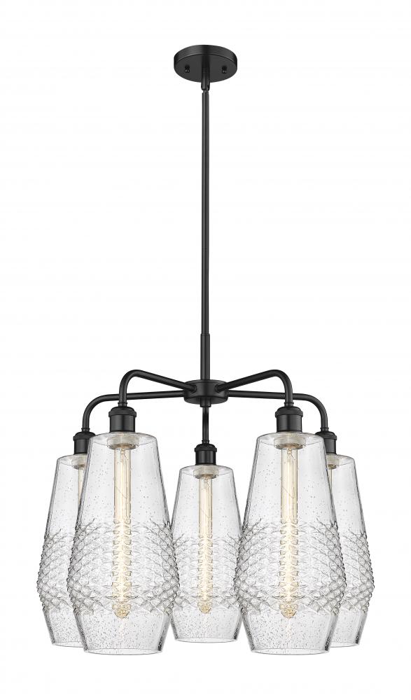 Windham - 5 Light - 25 inch - Matte Black - Chandelier