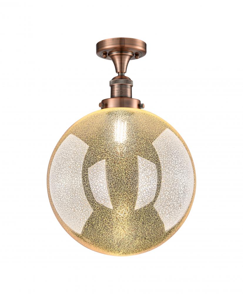 Beacon - 1 Light - 12 inch - Antique Copper - Semi-Flush Mount