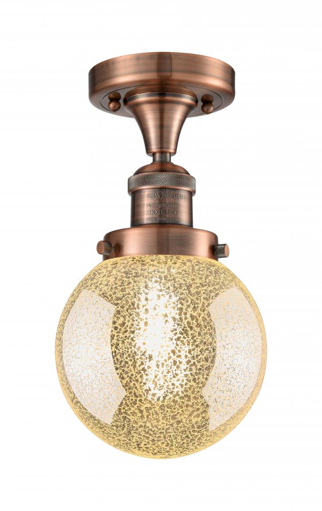 Beacon - 1 Light - 6 inch - Antique Copper - Semi-Flush Mount