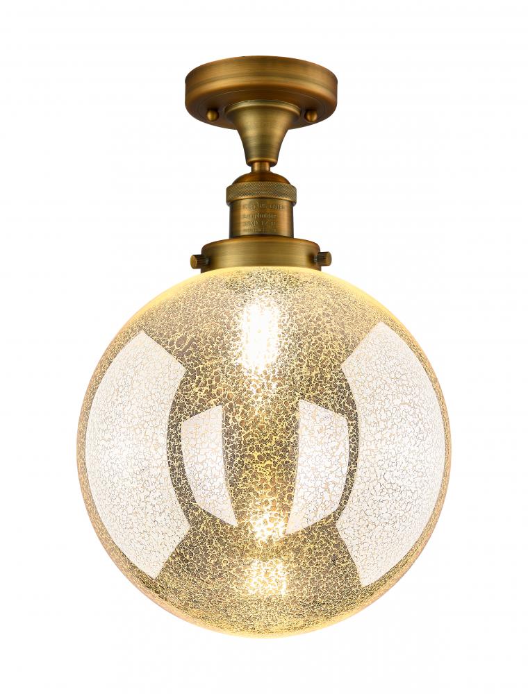Beacon - 1 Light - 10 inch - Brushed Brass - Semi-Flush Mount