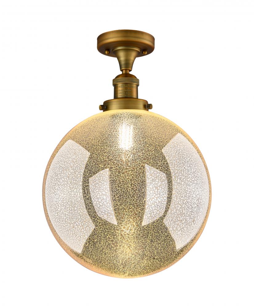 Beacon - 1 Light - 12 inch - Brushed Brass - Semi-Flush Mount