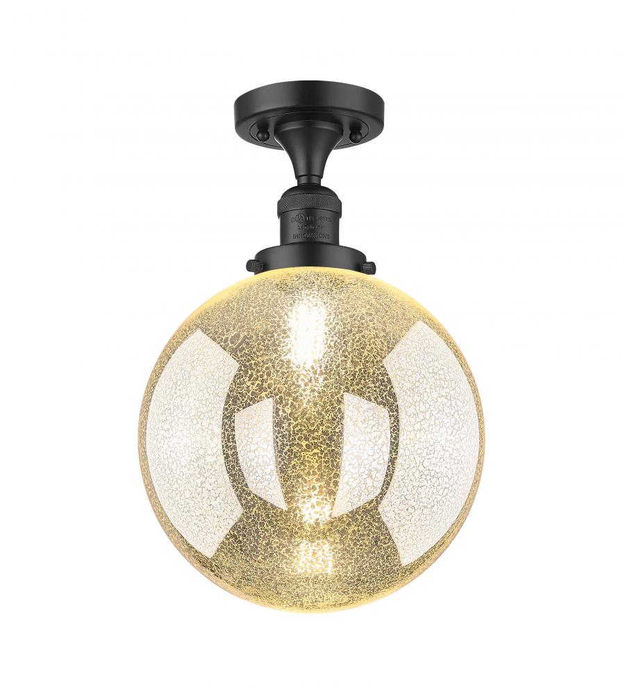 Beacon - 1 Light - 10 inch - Matte Black - Semi-Flush Mount