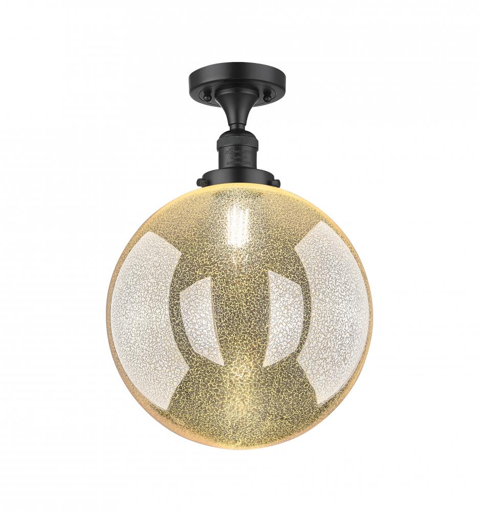 Beacon - 1 Light - 12 inch - Matte Black - Semi-Flush Mount