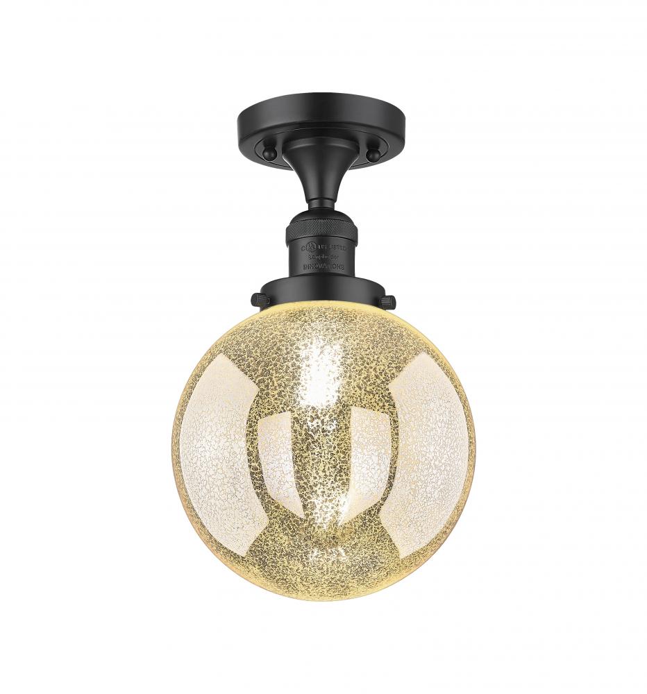 Beacon - 1 Light - 8 inch - Matte Black - Semi-Flush Mount