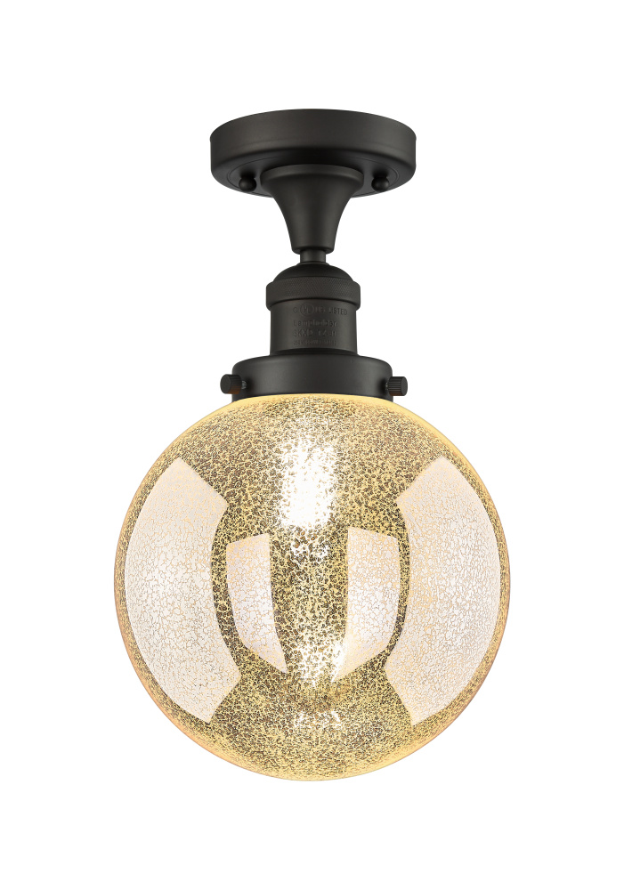 Beacon - 1 Light - 8 inch - Oil Rubbed Bronze - Semi-Flush Mount