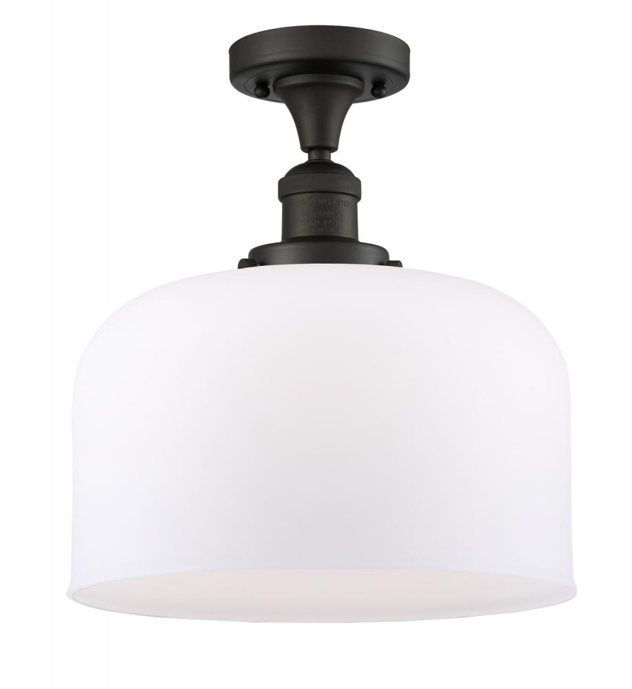 Bell - 1 Light - 12 inch - Oil Rubbed Bronze - Semi-Flush Mount