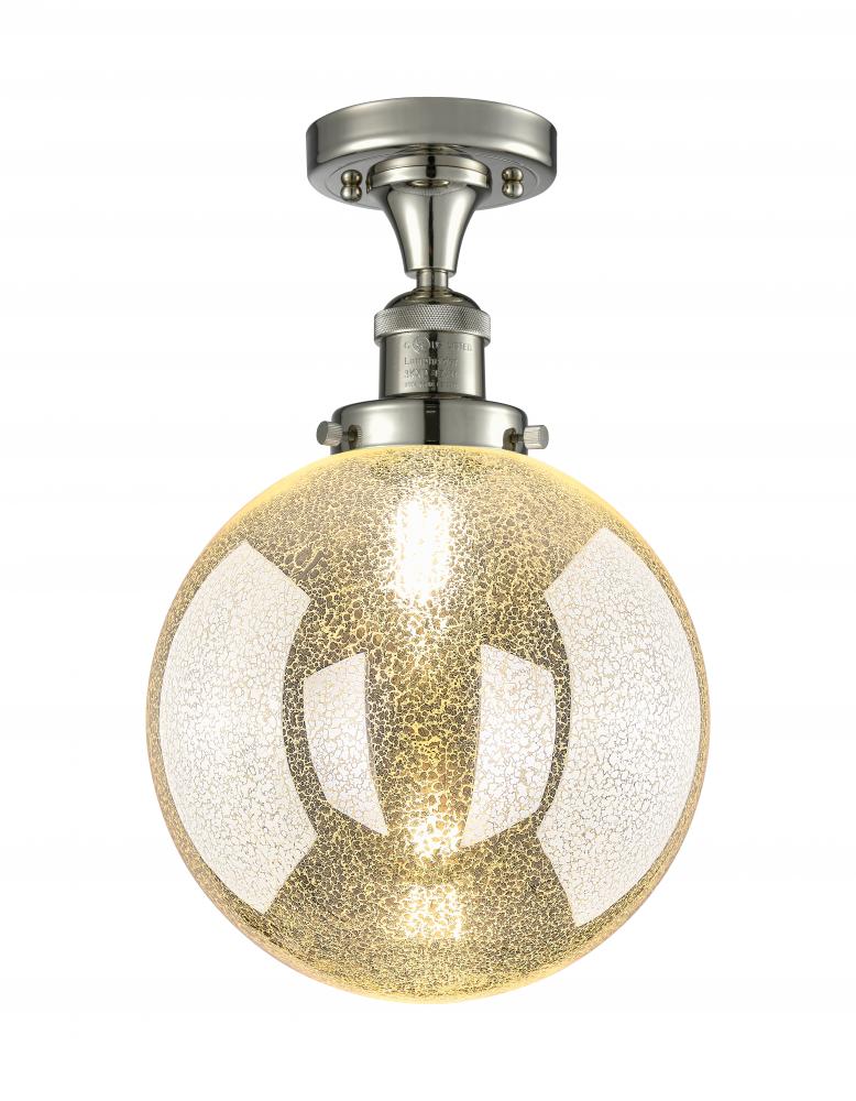 Beacon - 1 Light - 10 inch - Polished Nickel - Semi-Flush Mount