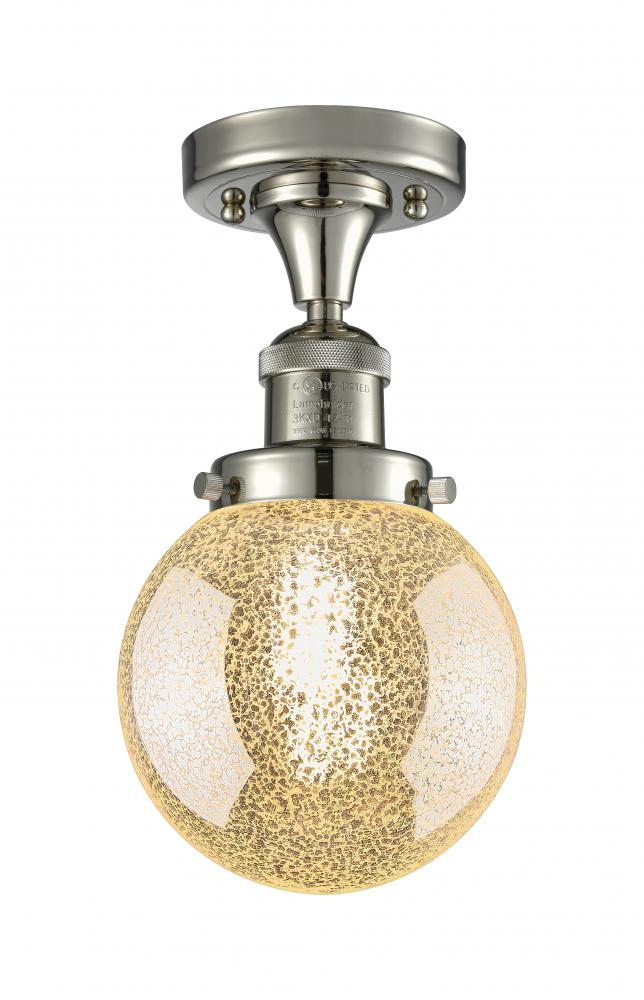 Beacon - 1 Light - 6 inch - Polished Nickel - Semi-Flush Mount