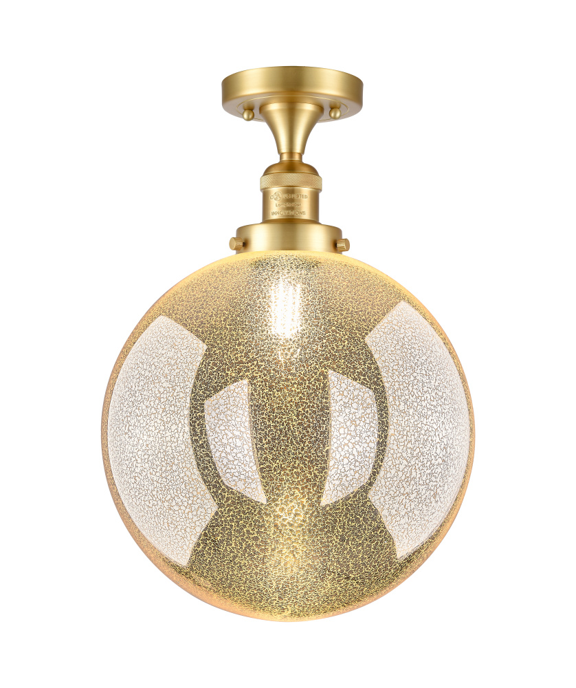 Beacon - 1 Light - 12 inch - Satin Gold - Semi-Flush Mount