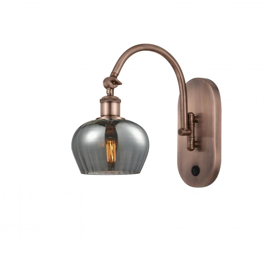 Fenton - 1 Light - 7 inch - Antique Copper - Adjustable Swing Arm