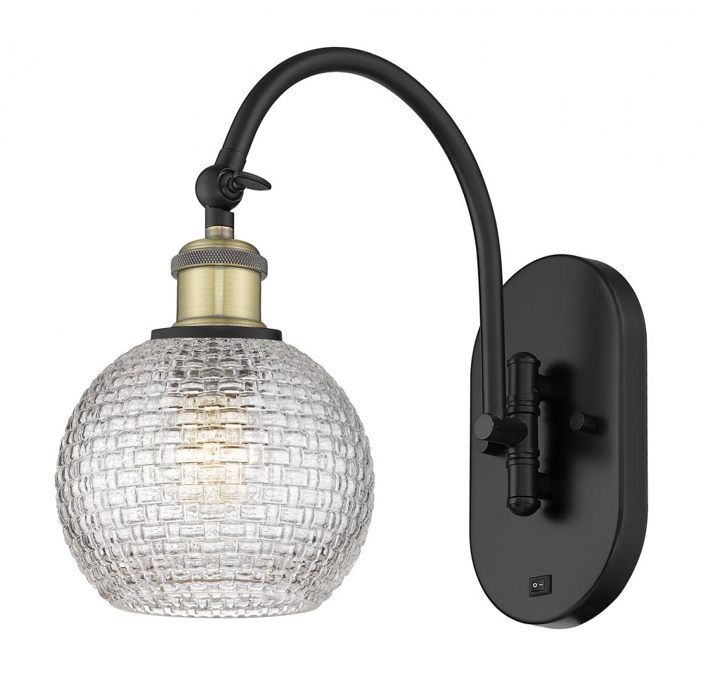 Athens - 1 Light - 6 inch - Black Antique Brass - Adjustable Swing Arm