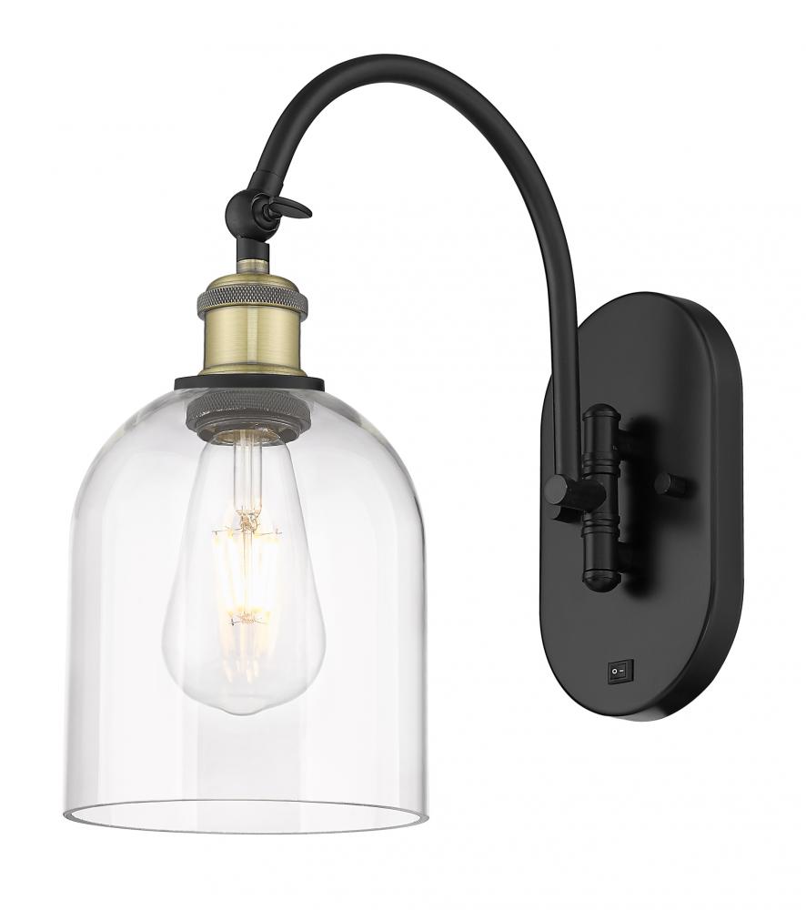 Bella - 1 Light - 6 inch - Black Antique Brass - Adjustable Swing Arm