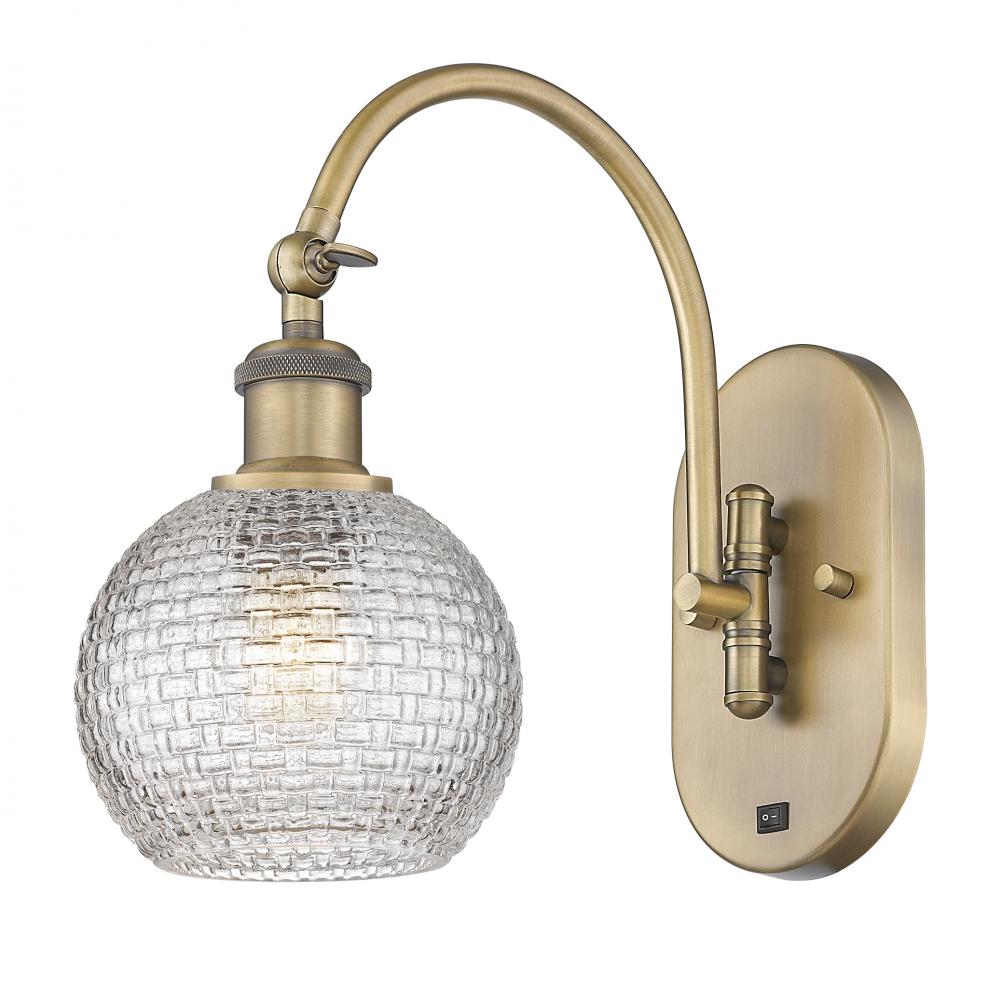 Athens - 1 Light - 6 inch - Brushed Brass - Adjustable Swing Arm