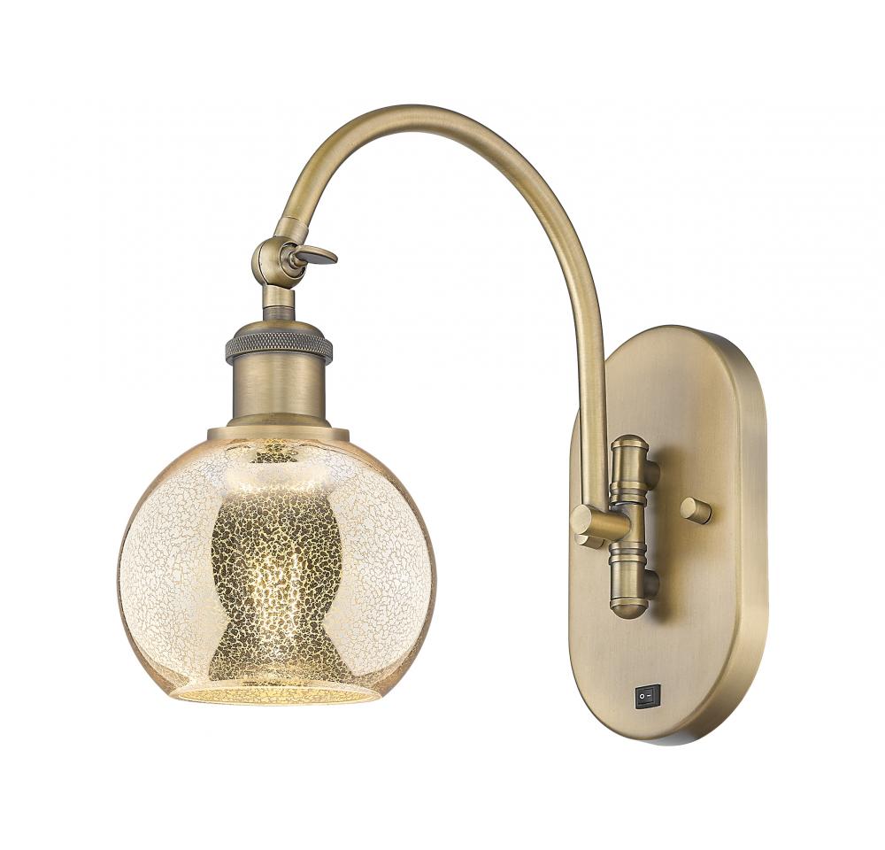 Athens - 1 Light - 6 inch - Brushed Brass - Adjustable Swing Arm