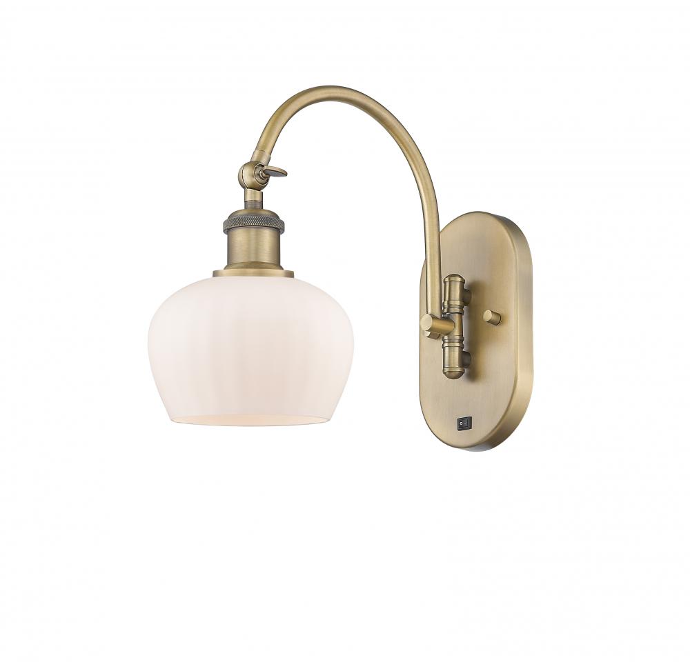 Fenton - 1 Light - 7 inch - Brushed Brass - Adjustable Swing Arm