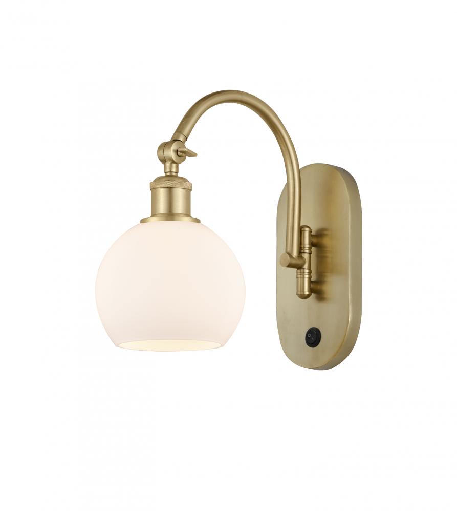 Athens - 1 Light - 6 inch - Satin Gold - Adjustable Swing Arm