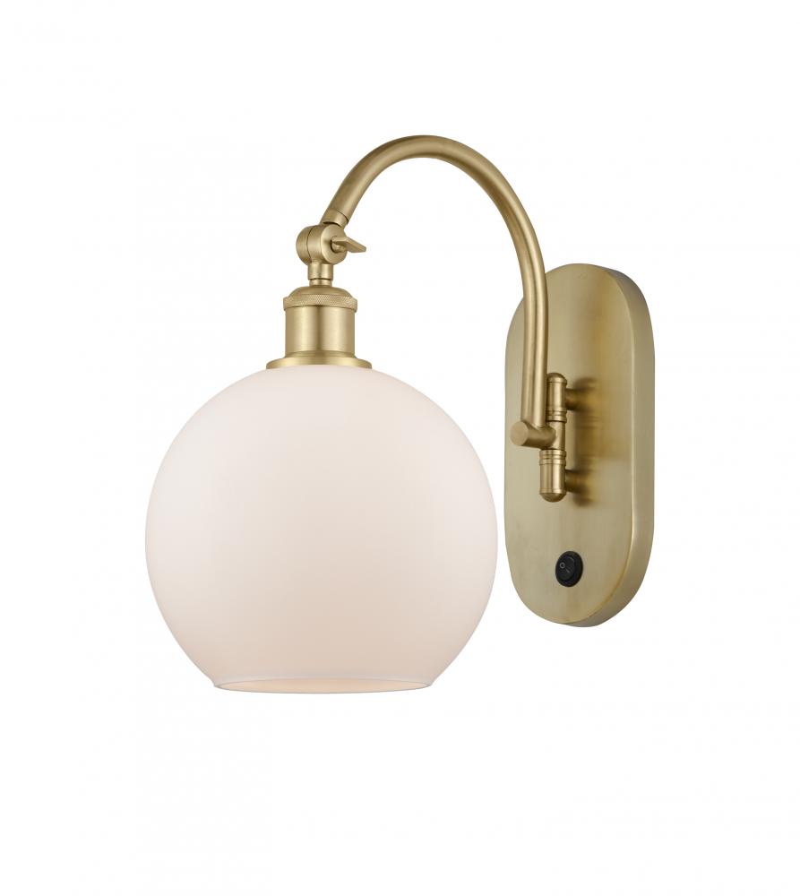 Athens - 1 Light - 8 inch - Satin Gold - Adjustable Swing Arm
