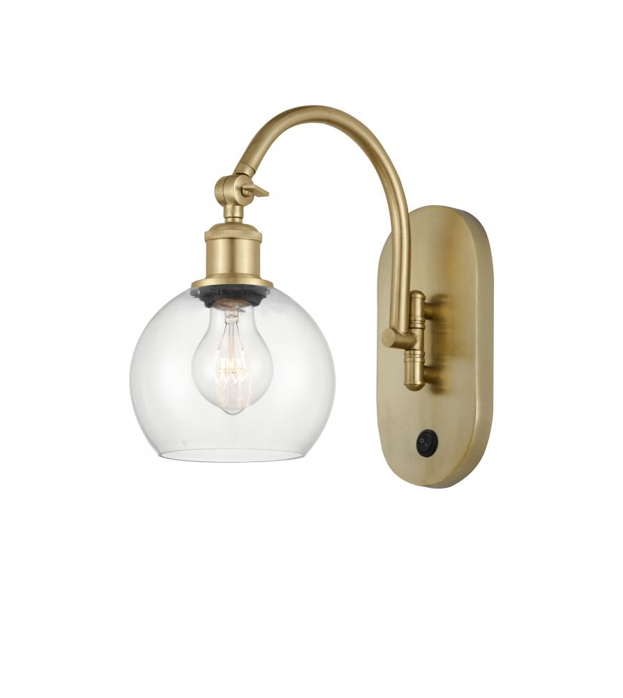 Athens - 1 Light - 6 inch - Satin Gold - Adjustable Swing Arm