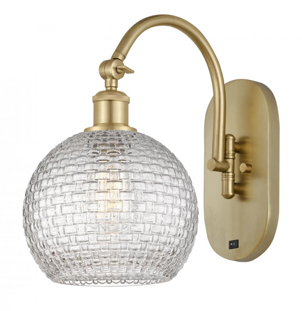 Athens - 1 Light - 8 inch - Satin Gold - Adjustable Swing Arm