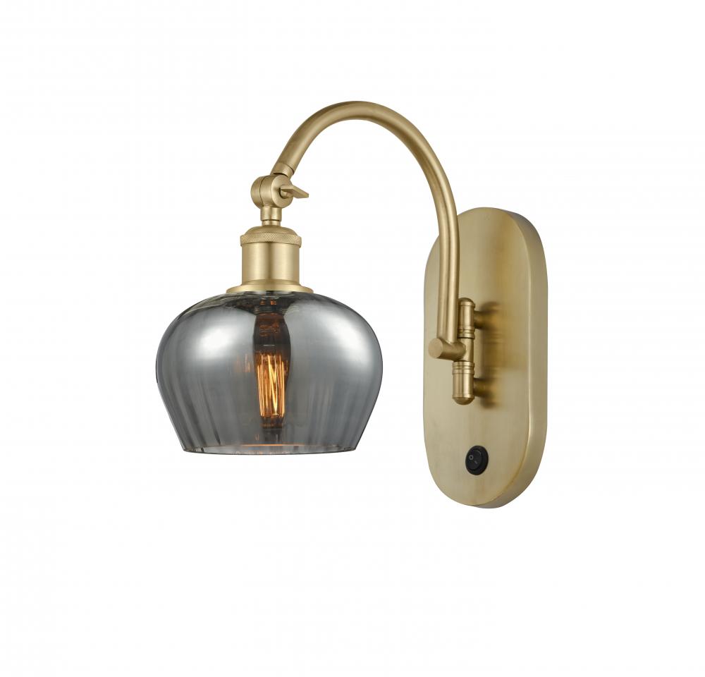 Fenton - 1 Light - 7 inch - Satin Gold - Adjustable Swing Arm