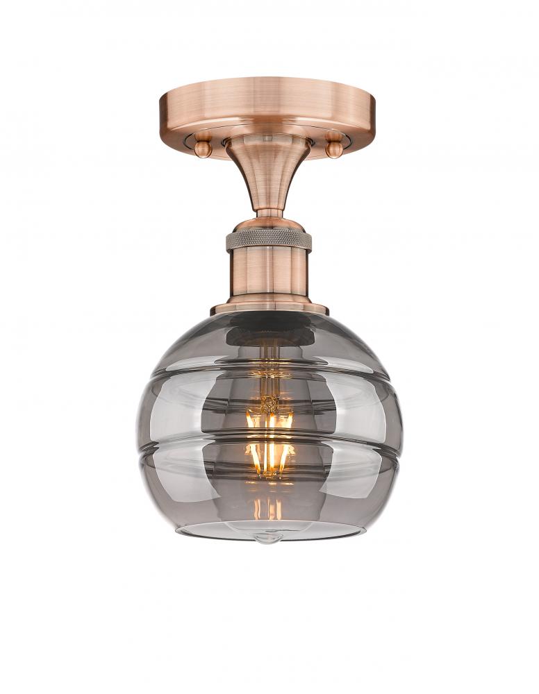 Rochester - 1 Light - 6 inch - Antique Copper - Semi-Flush Mount