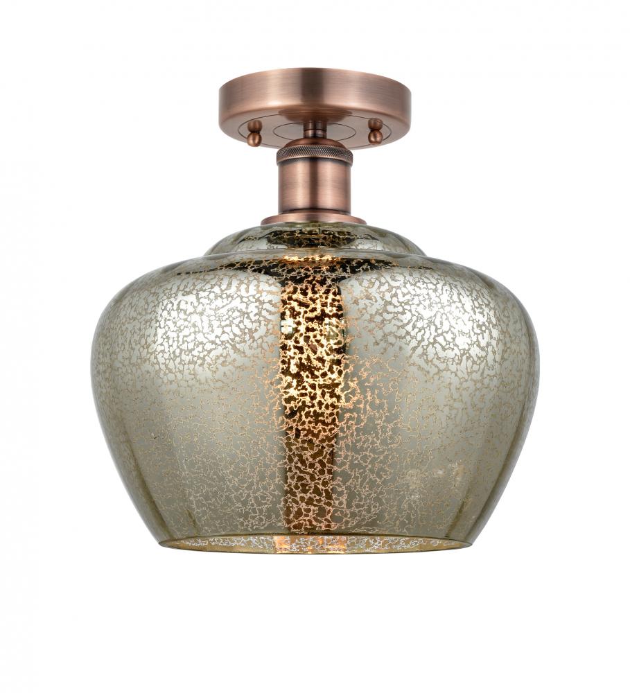 Fenton - 1 Light - 11 inch - Antique Copper - Semi-Flush Mount