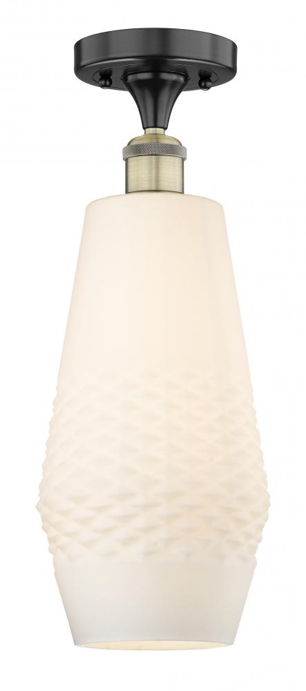 Windham - 1 Light - 7 inch - Black Antique Brass - Flush Mount