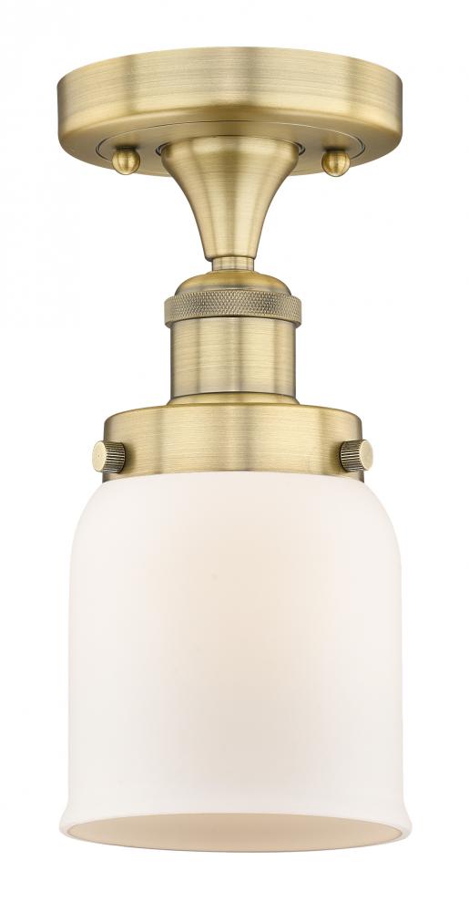 Bell - 1 Light - 5 inch - Brushed Brass - Semi-Flush Mount