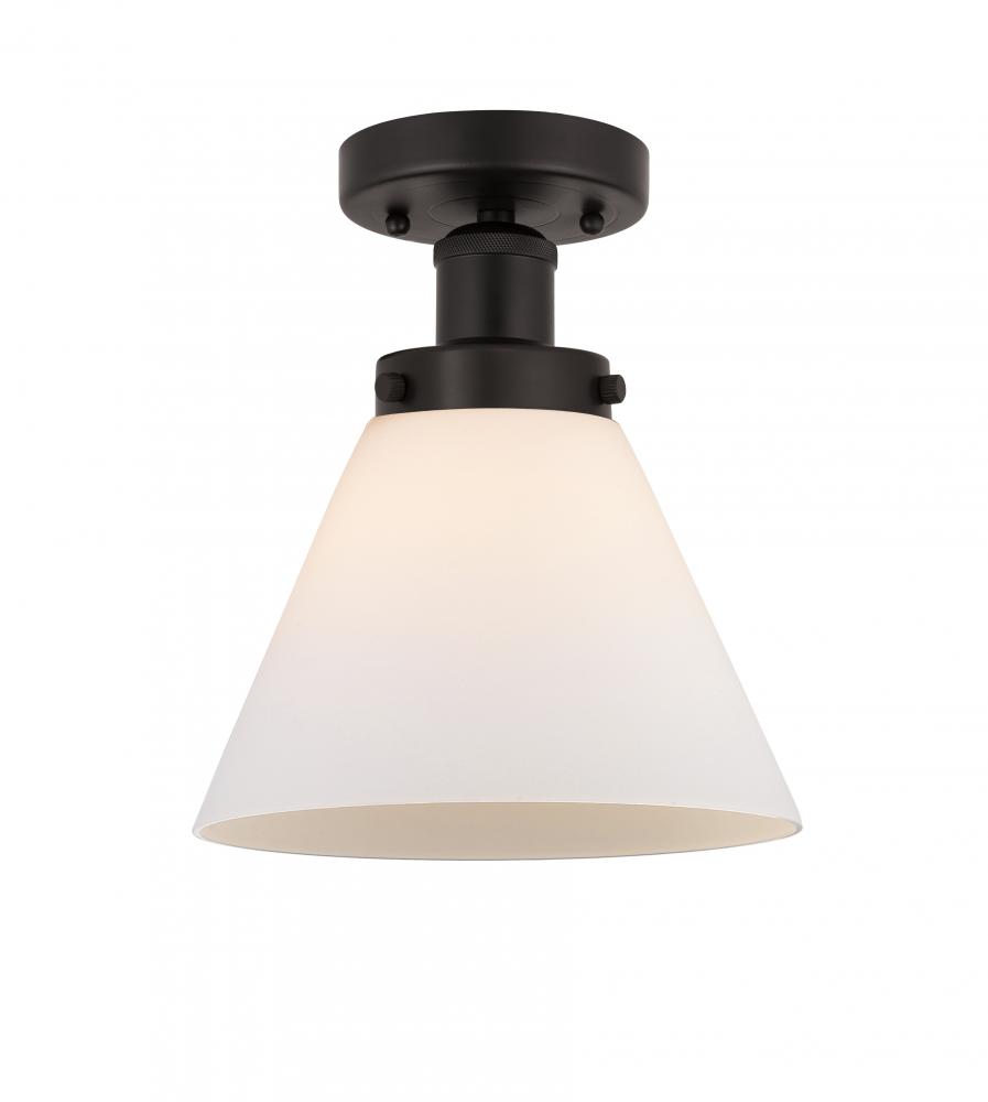 Cone - 1 Light - 8 inch - Oil Rubbed Bronze - Semi-Flush Mount