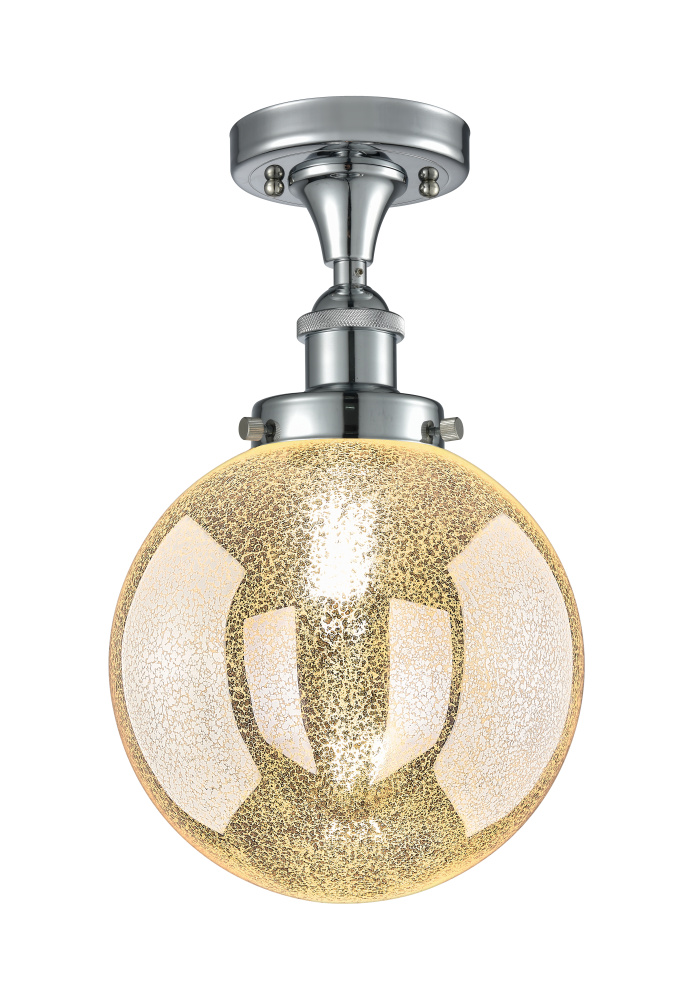 Beacon - 1 Light - 8 inch - Polished Chrome - Semi-Flush Mount