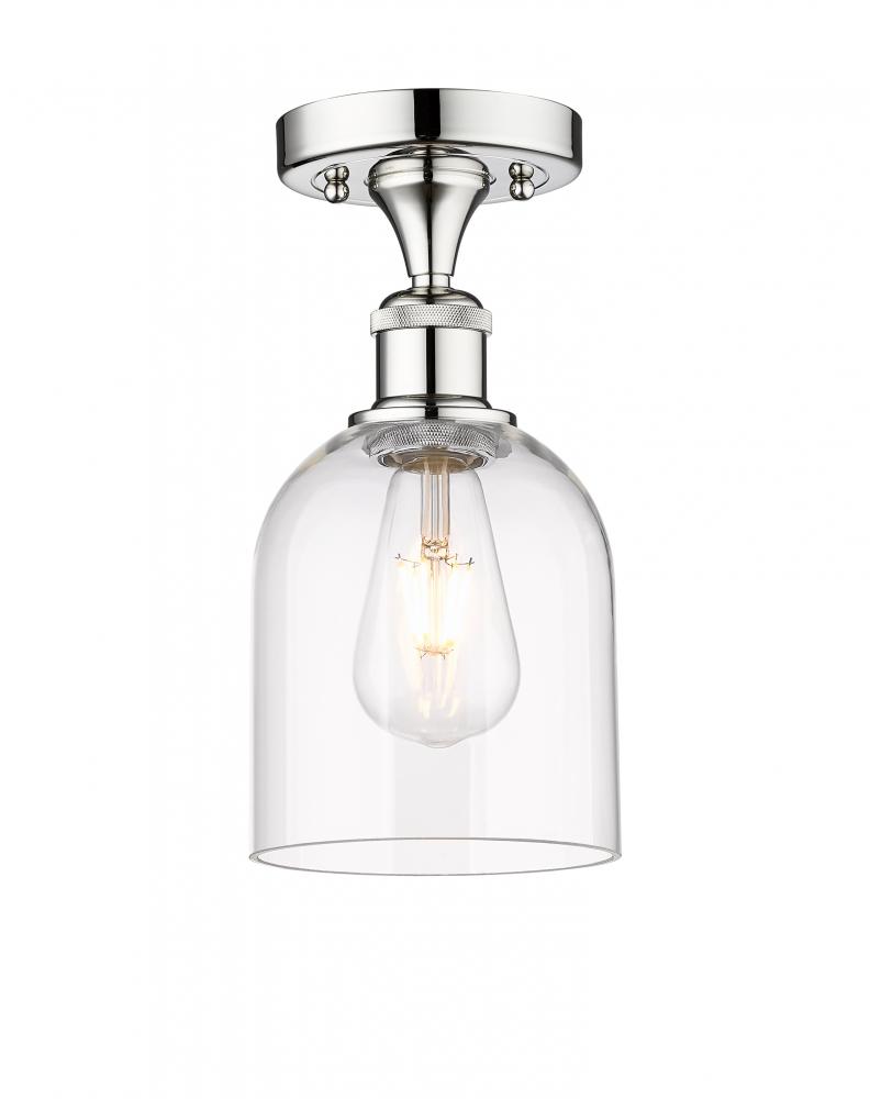 Bella - 1 Light - 6 inch - Polished Chrome - Semi-Flush Mount