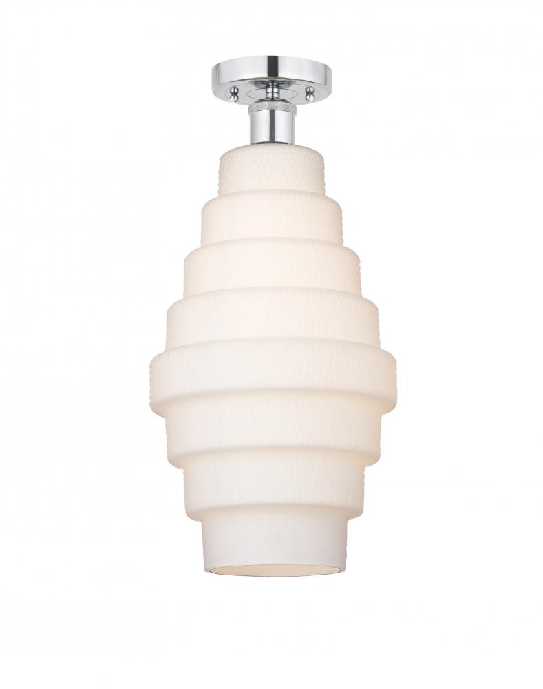 Cascade - 1 Light - 8 inch - Polished Chrome - Semi-Flush Mount