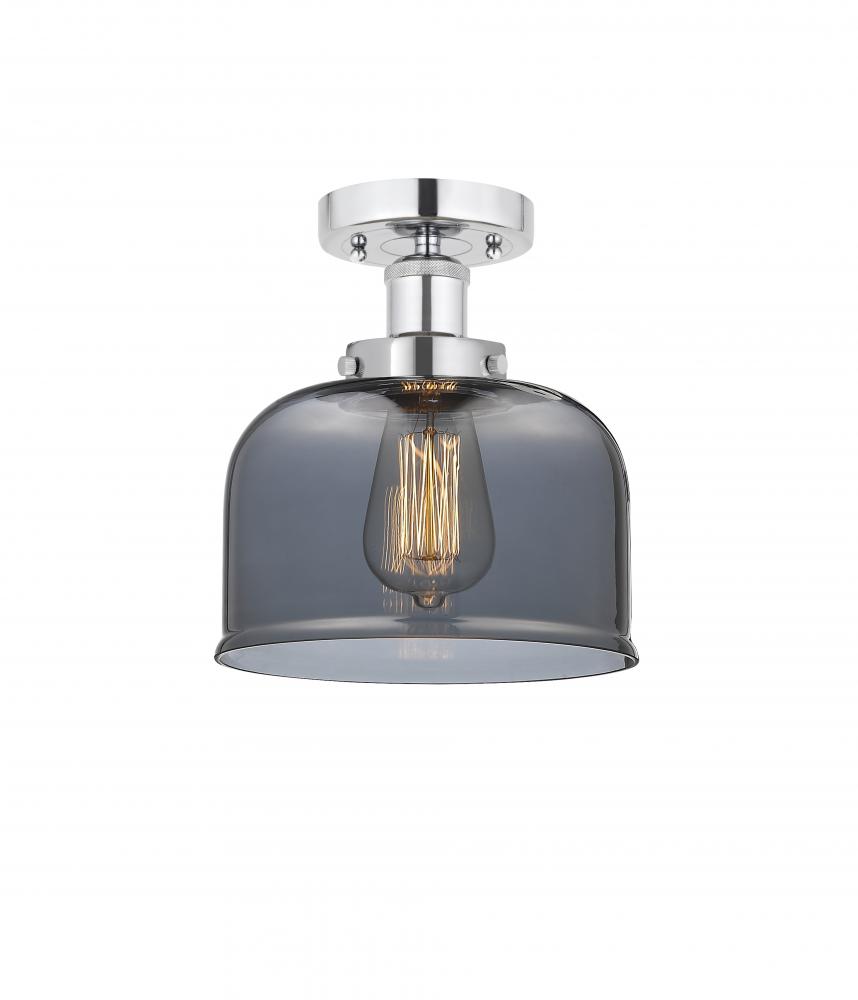 Bell - 1 Light - 8 inch - Polished Chrome - Semi-Flush Mount