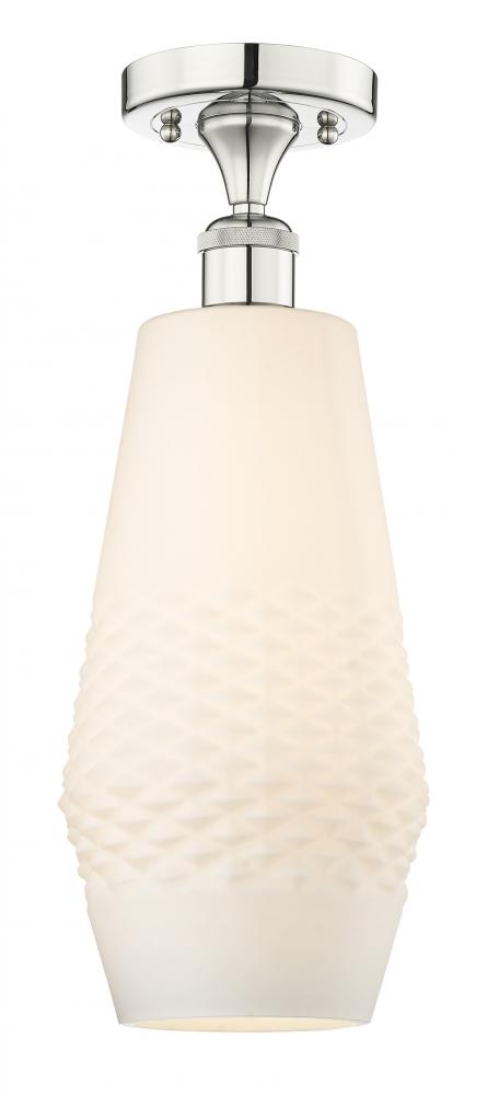 Windham - 1 Light - 7 inch - Polished Nickel - Flush Mount