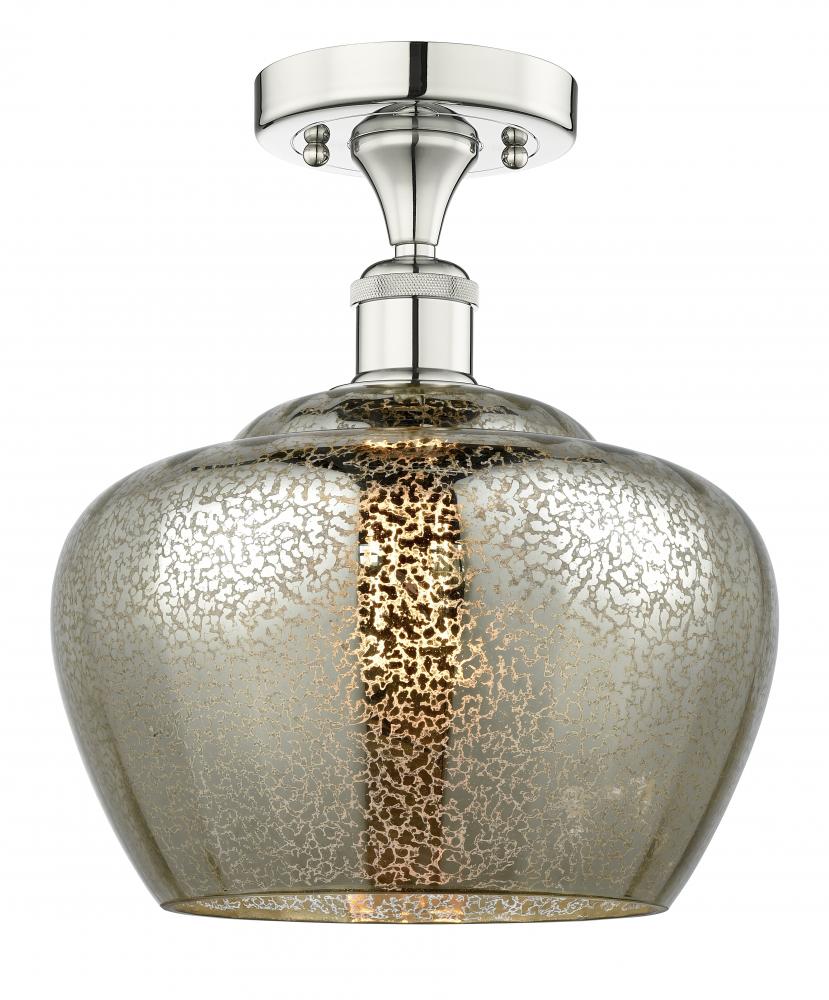 Fenton - 1 Light - 11 inch - Polished Nickel - Semi-Flush Mount