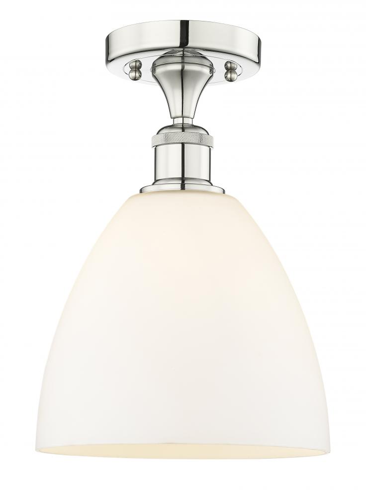 Bristol - 1 Light - 9 inch - Polished Nickel - Semi-Flush Mount