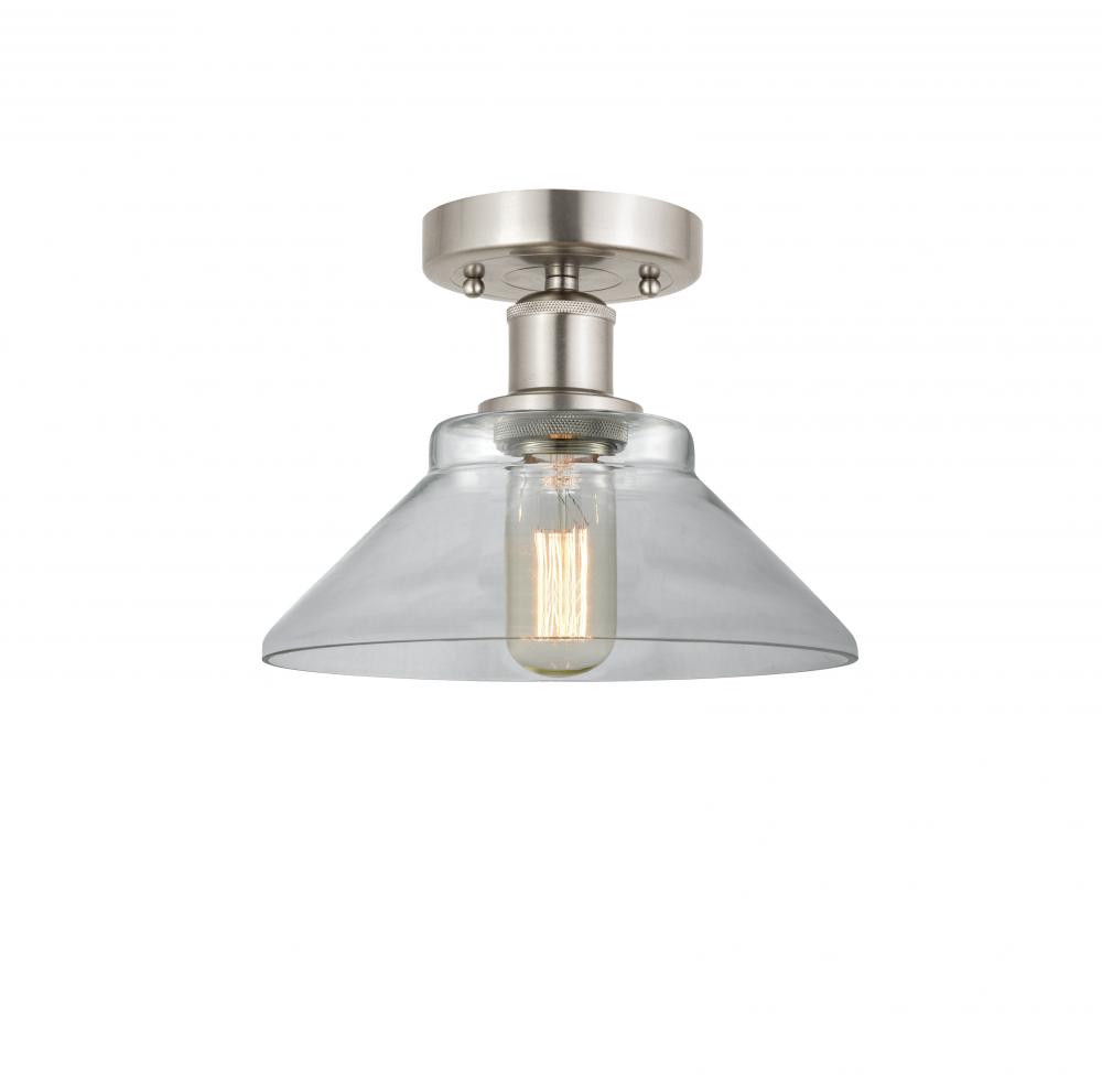 Orwell - 1 Light - 8 inch - Brushed Satin Nickel - Semi-Flush Mount