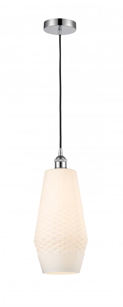 Windham - 1 Light - 7 inch - Polished Chrome - Cord hung - Mini Pendant