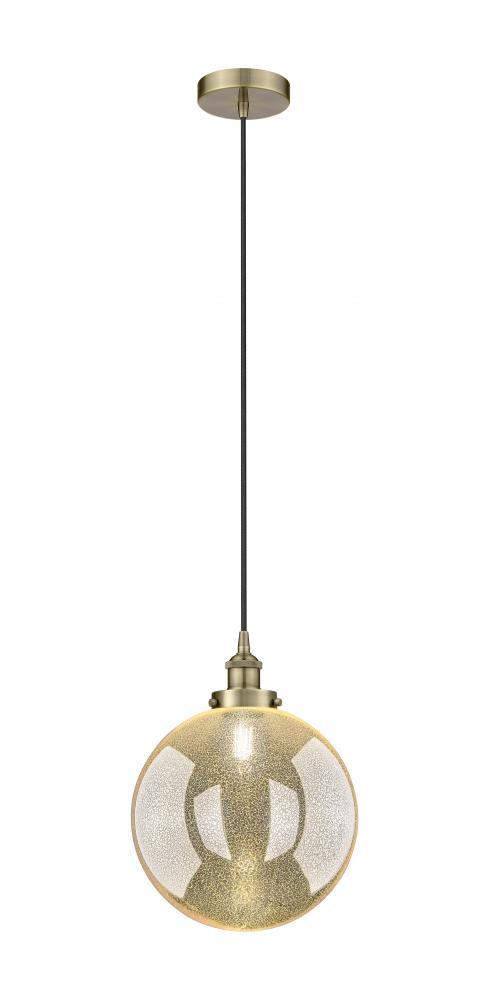 Beacon - 1 Light - 12 inch - Antique Brass - Cord hung - Mini Pendant