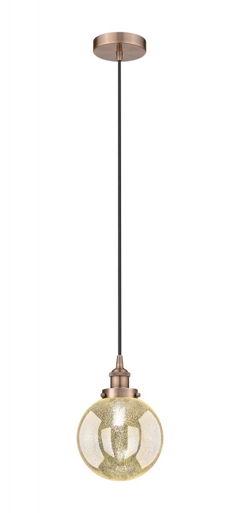 Beacon - 1 Light - 8 inch - Antique Copper - Cord hung - Mini Pendant