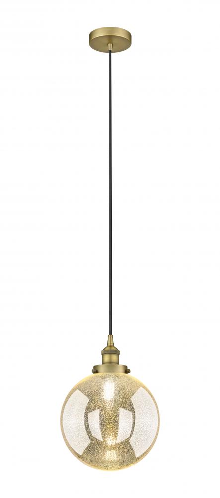 Beacon - 1 Light - 10 inch - Brushed Brass - Cord hung - Mini Pendant