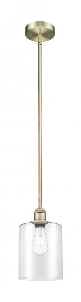 Paladin - 1 Light - 7 inch - Antique Brass - Stem hung - Mini Pendant