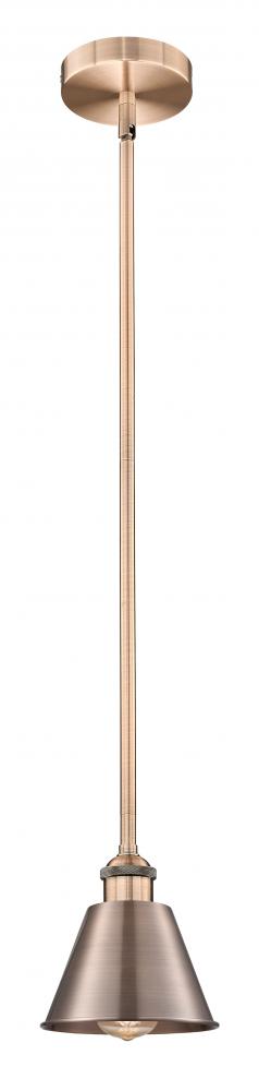 Smithfield - 1 Light - 7 inch - Antique Copper - Stem hung - Mini Pendant