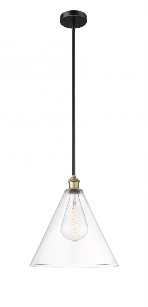 Berkshire - 1 Light - 16 inch - Black Antique Brass - Stem hung - Pendant