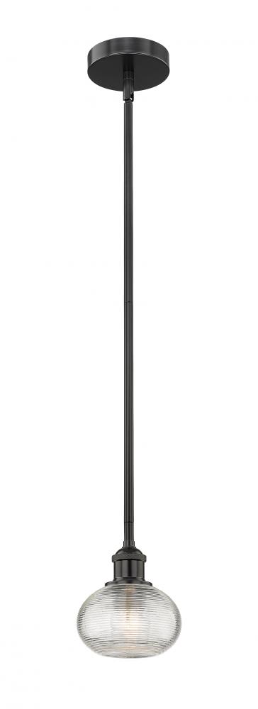 Ithaca - 1 Light - 6 inch - Matte Black - Stem hung - Mini Pendant