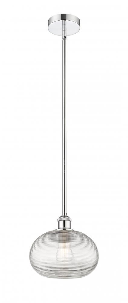 Ithaca - 1 Light - 10 inch - Polished Chrome - Stem hung - Mini Pendant