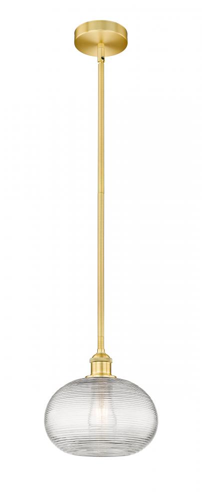 Ithaca - 1 Light - 10 inch - Satin Gold - Stem hung - Mini Pendant