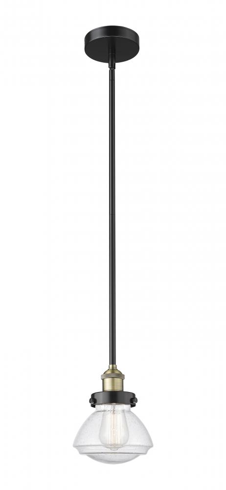 Olean - 1 Light - 7 inch - Black Antique Brass - Stem hung - Mini Pendant