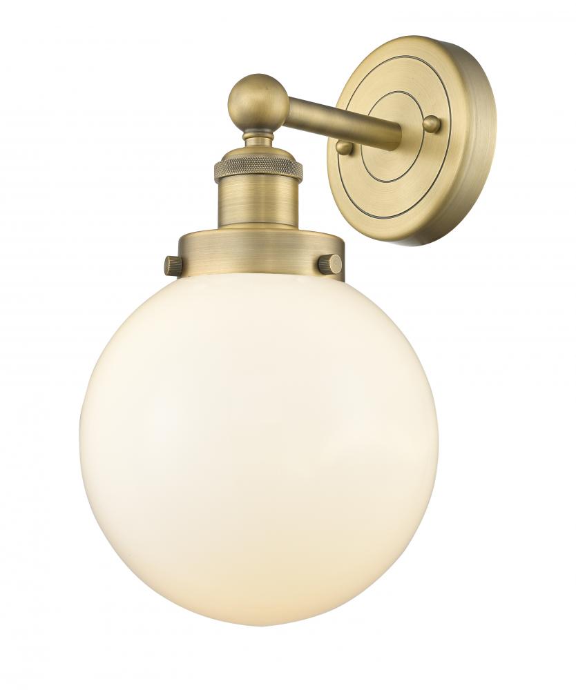 Beacon - 1 Light - 8 inch - Brushed Brass - Sconce