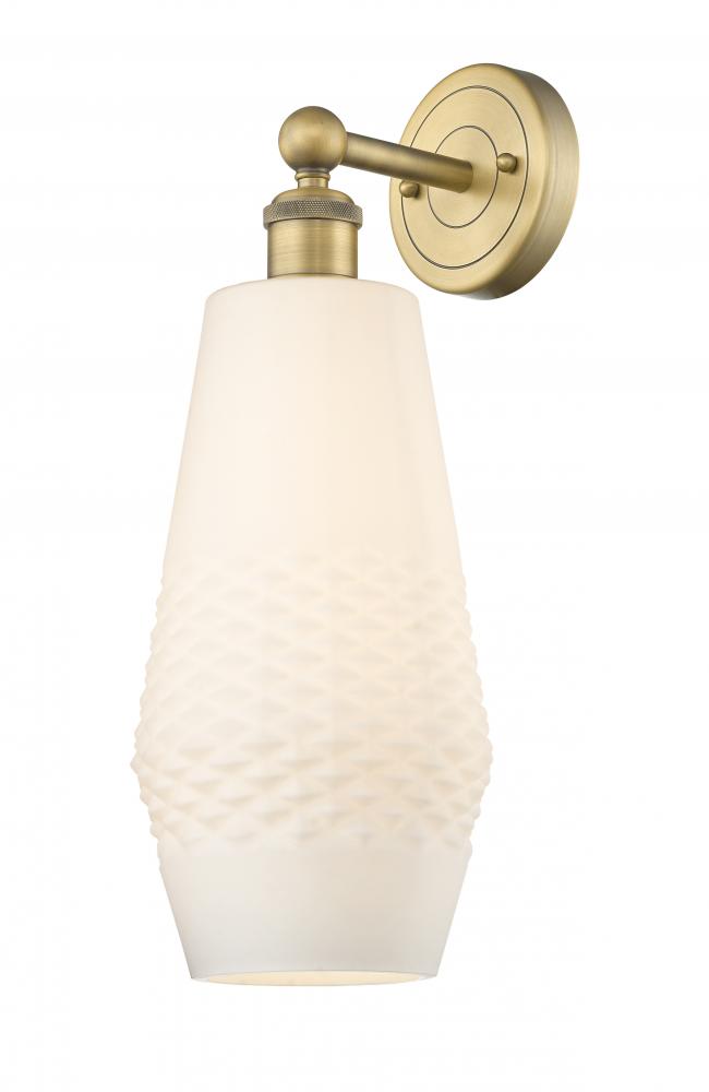 Windham - 1 Light - 7 inch - Brushed Brass - Sconce